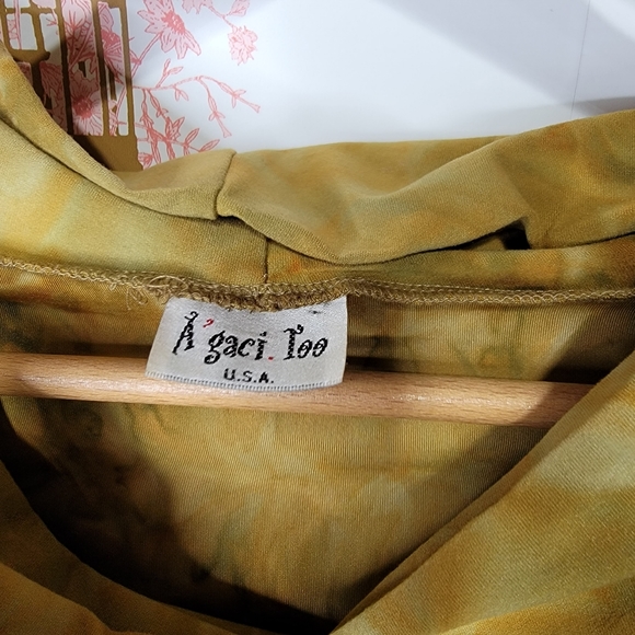 A'gaci 90's Cowl Neck Long Sleeve Top Tie Dye - Picture 3 of 5